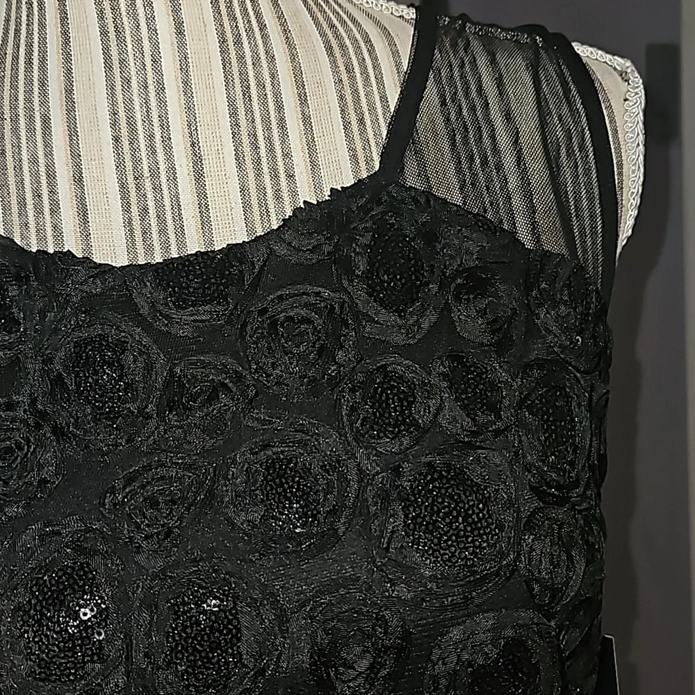ENFOCUS STUDIO Women Black Sequin Ribben Gown Size 12 - Picture 10 of 14
